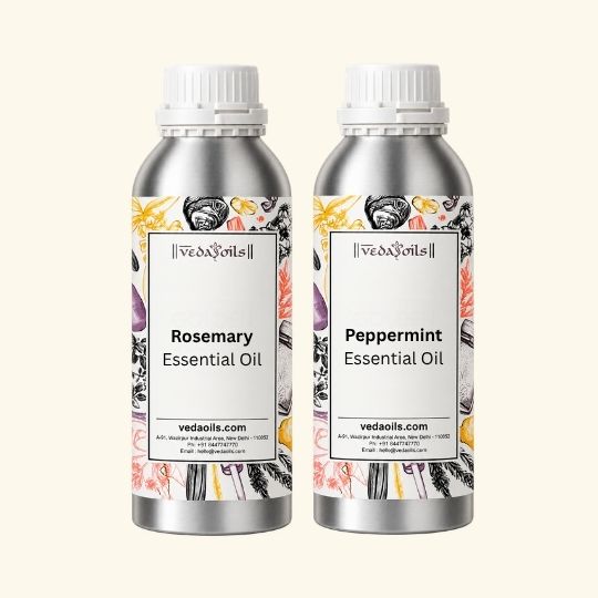 Rosemary Essential Oil + Peppermint Essential Oil - Combo Pack