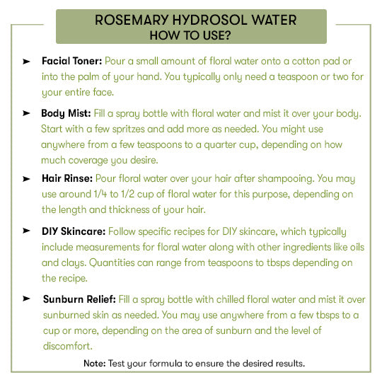 How to use Rosemary hydrosol Water 