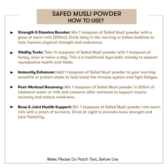How to Use Safed Musli Powder