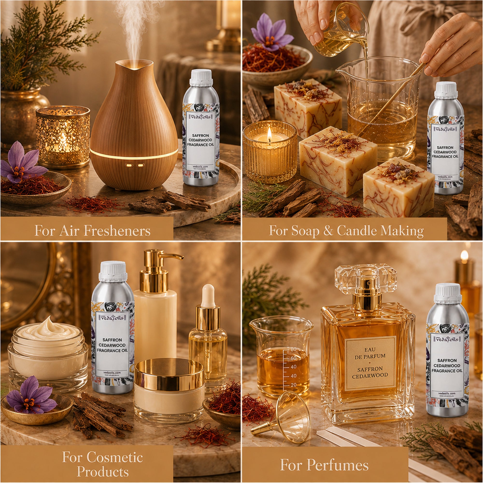 Saffron Cedarwood Fragrance Oil For Soap & Candle