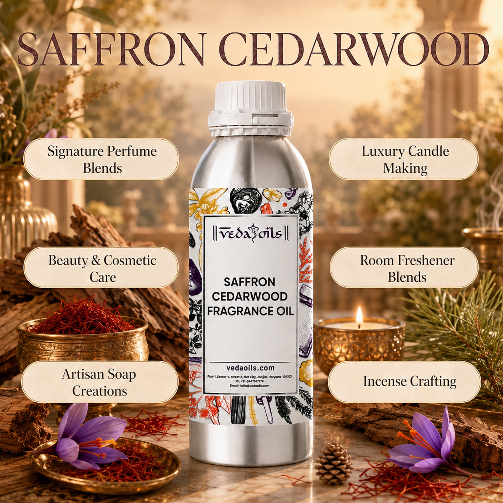 Saffron Cedarwood Fragrance Oil Uses
