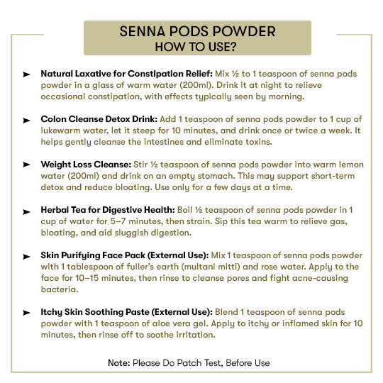 How to Use Senna Pods Powder 