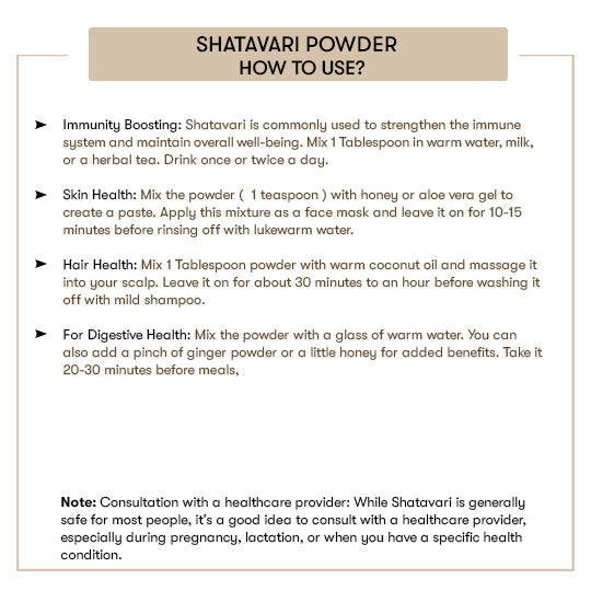 How to Use Shatavari Powder