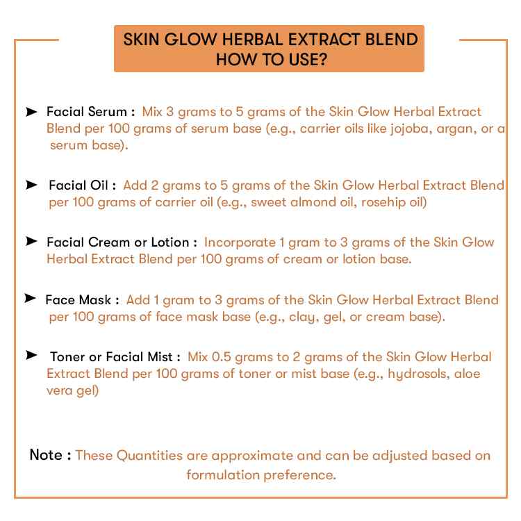 How to use Skin Glow Herbal Extract Blend