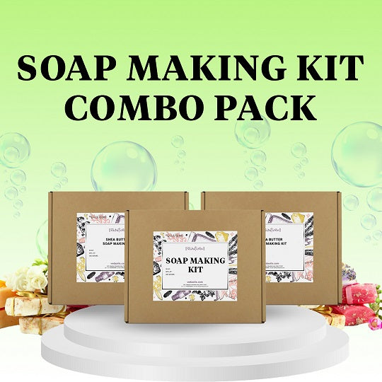 Buy Soap Making Kit Combo Box Online  Make Your Own Shea Butter Bars –  VedaOils