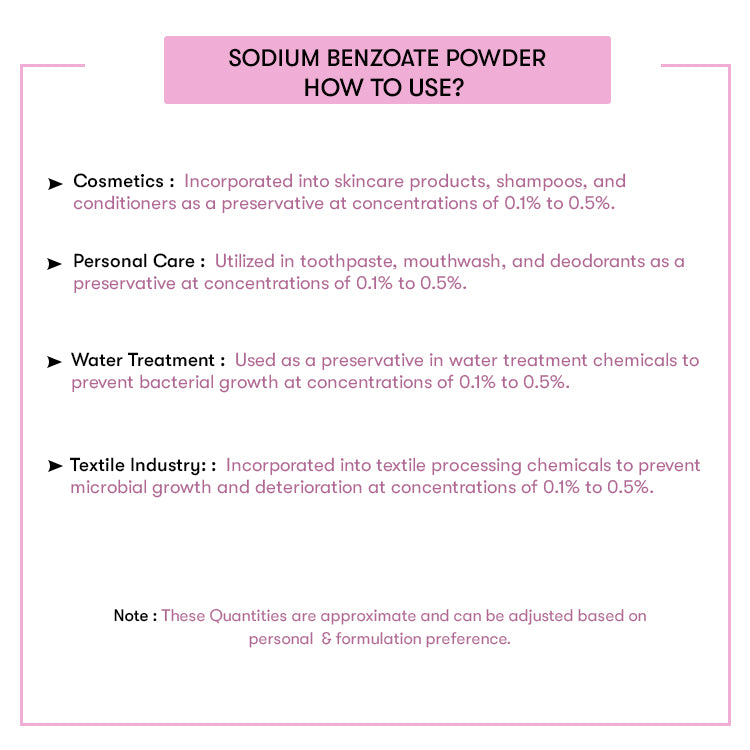 How to Use Sodium Benzoate Powder