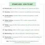HOw to USe Stearic Acid