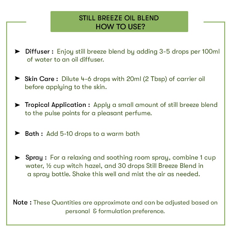 How to Use Still Breeze Essential Oil Blend