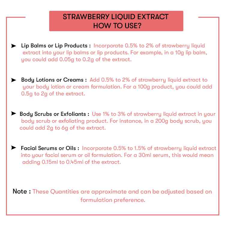 How to use Strawberry Liquid Extract