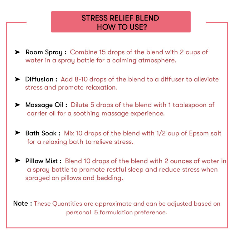 How to use Stress Relief Essential Oil Blend