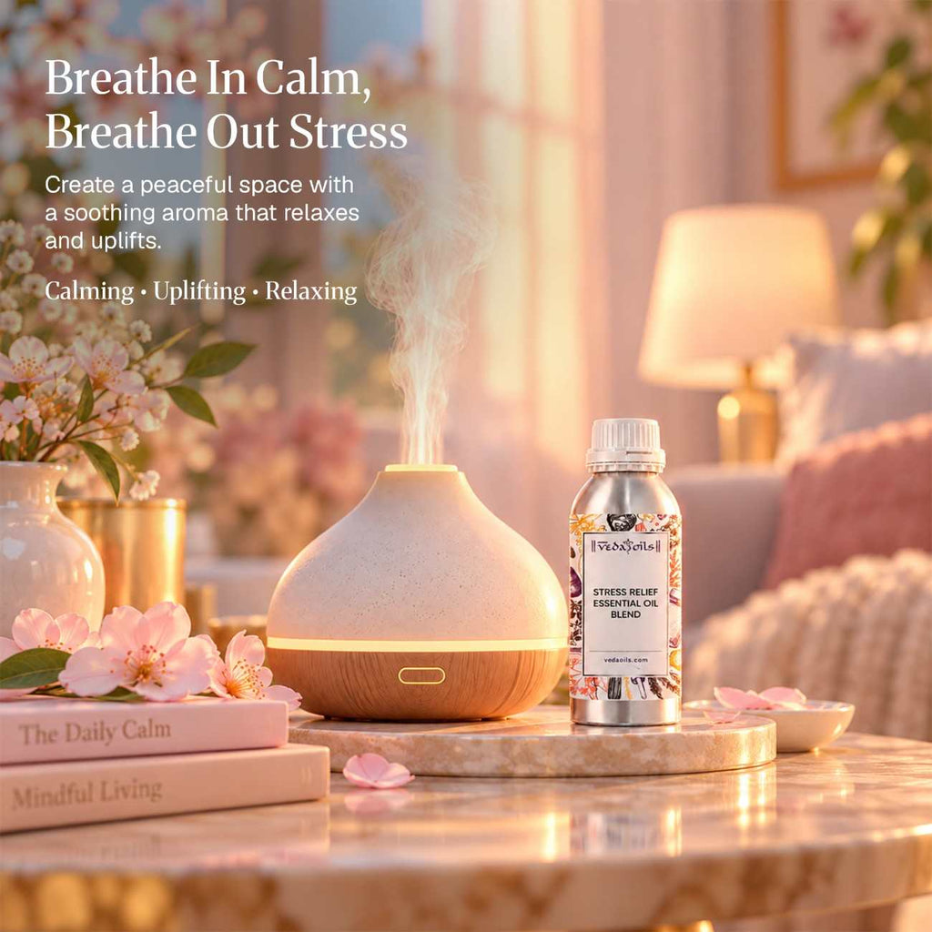 Stress Relief Essential Oil Blend Used in diffuser