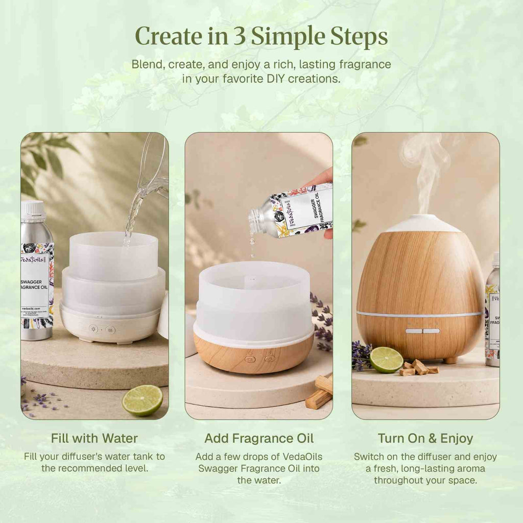 Swagger Fragrance Oil Steps