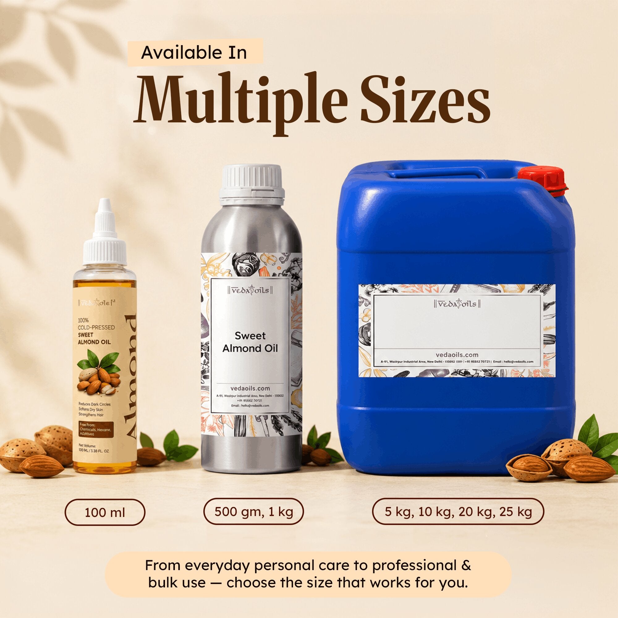 Sweet Almond Oil Pack Size