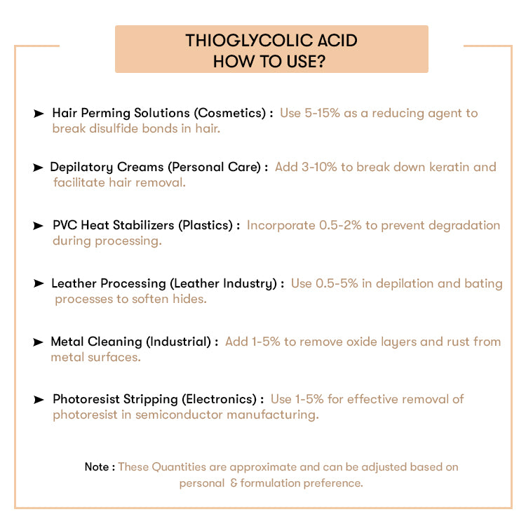 How to Use Thioglycolic Acid (80%)