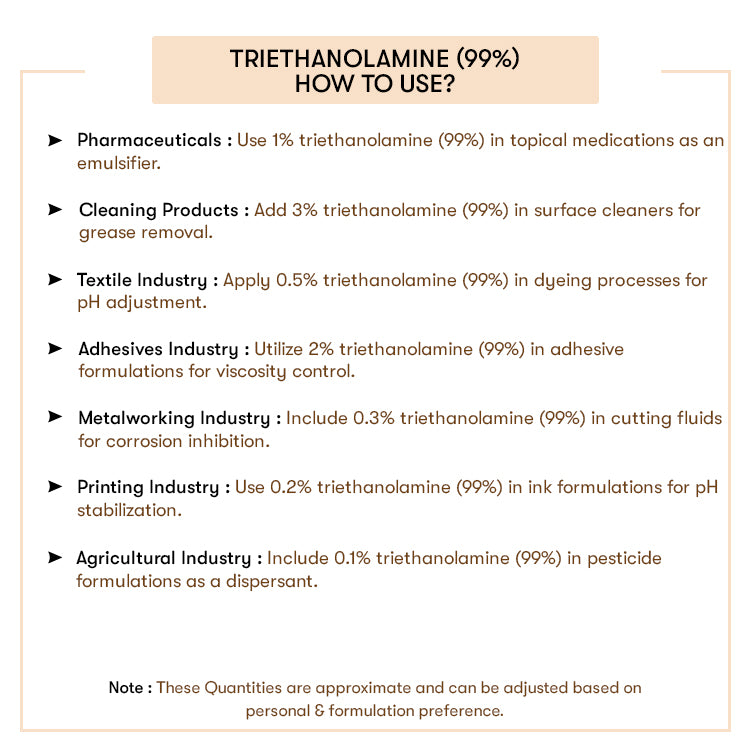 How to Use Triethanolamine-(99%)