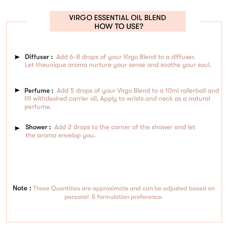 How to use Virgo Zodiac Sign Essential Oil Blend