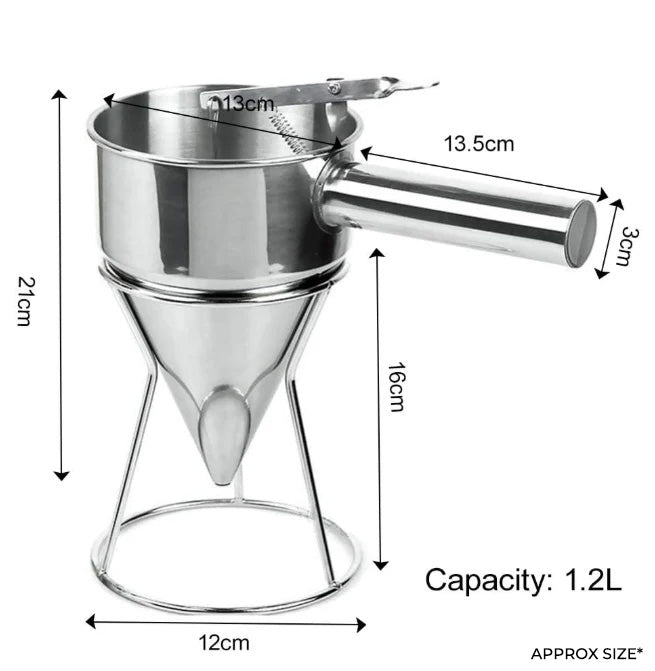 Wax Pouring Funnel - 1200 Ml Capacity Dimesion