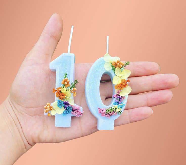 0-9 Number Birthday Candle Mould