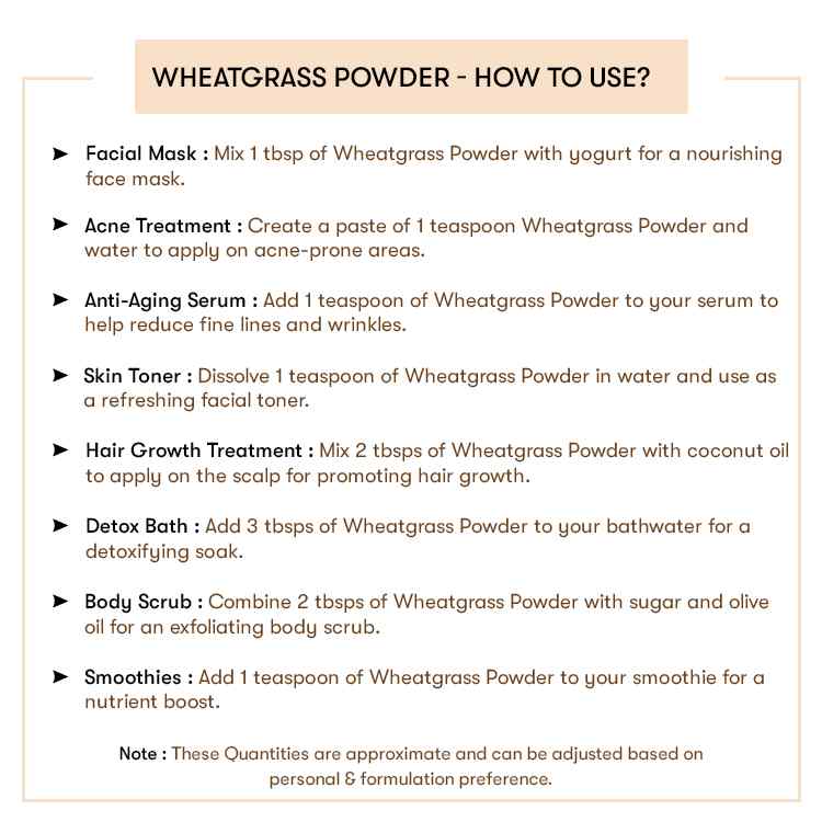How to use Wheatgrass Powder