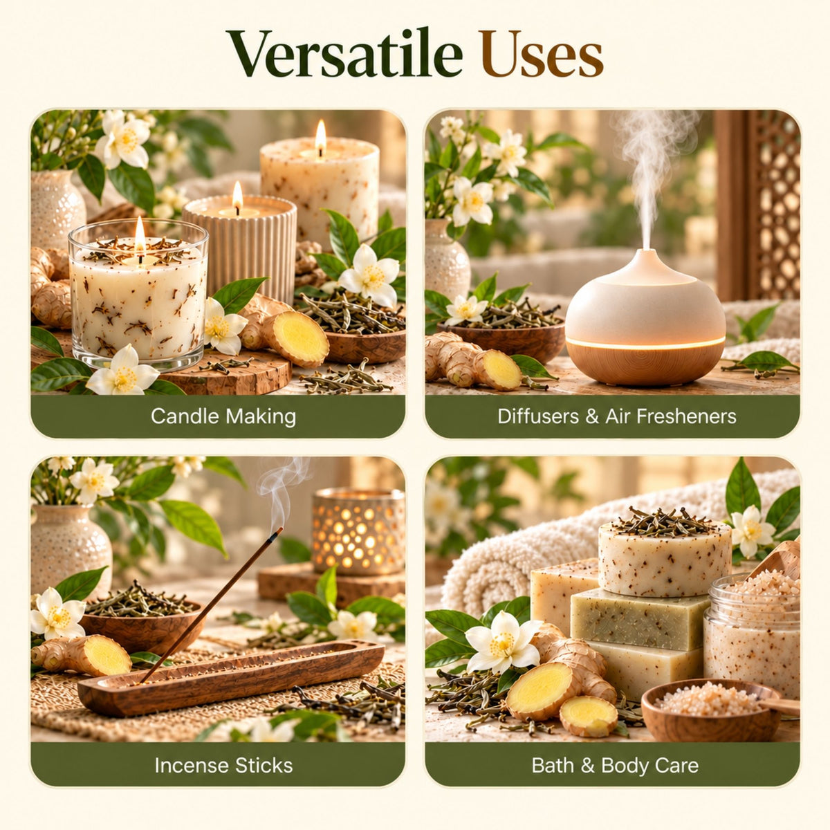 White Tea and Ginger Fragrance Oil Uses