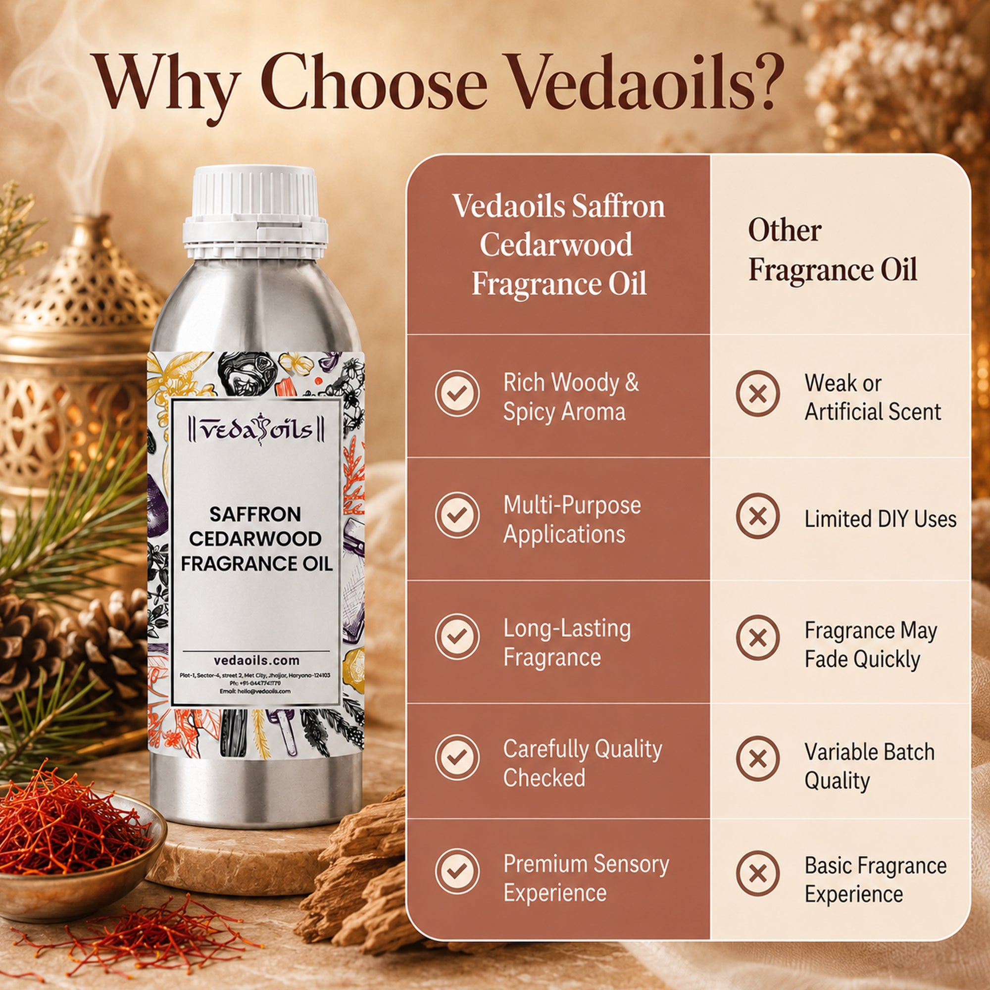 Why Choose Saffron Cedarwood Fragrance Oil