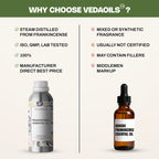 why choose vedaoils for Frankincense Essential Oil + Rose Essential Oil combo pack