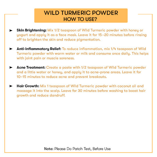 Wild Turmeric Powder Uses