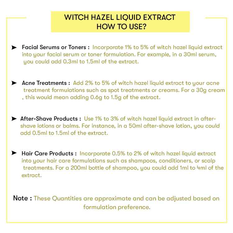 How to use Witch Hazel Liquid Extract