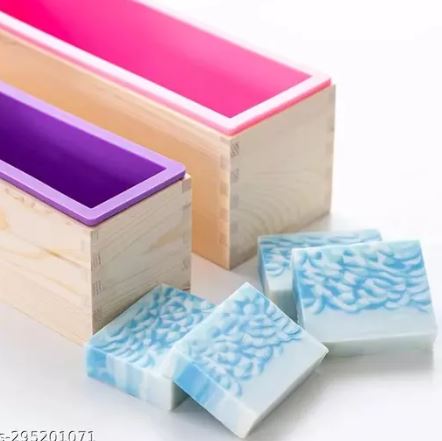 Wooden Rectangle Silicone Soap Mould Design