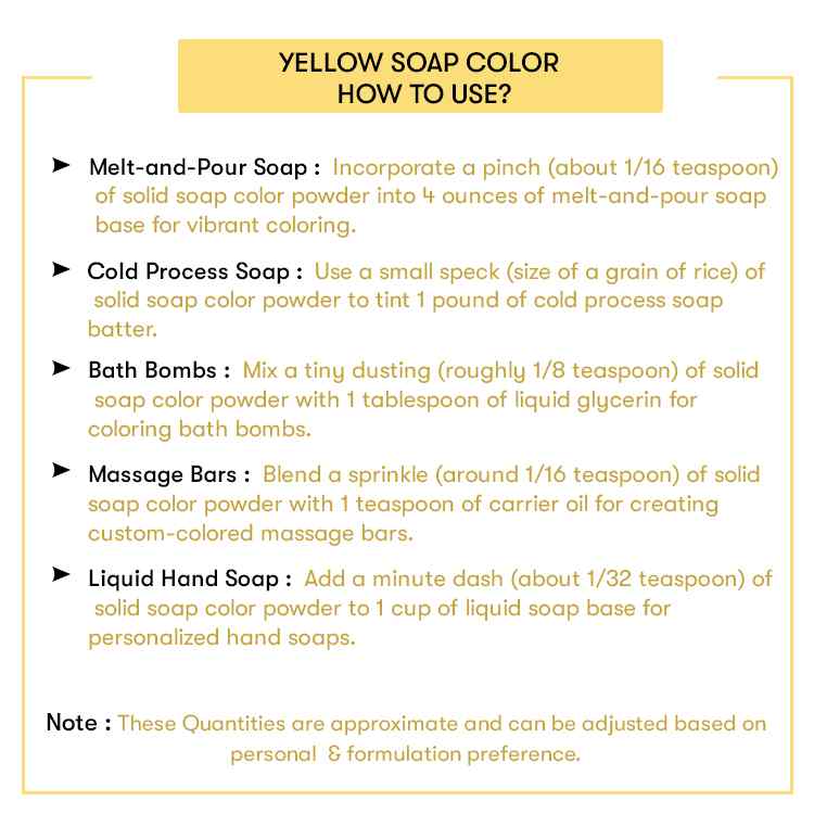 How to use Yellow Soap Color