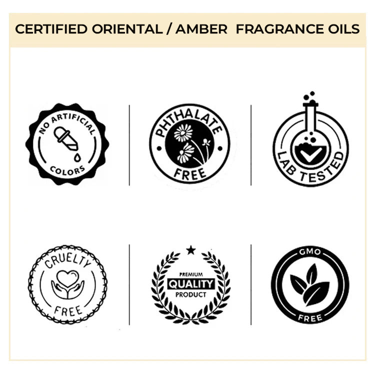 certified Oriental / Amber Fragrance oils 