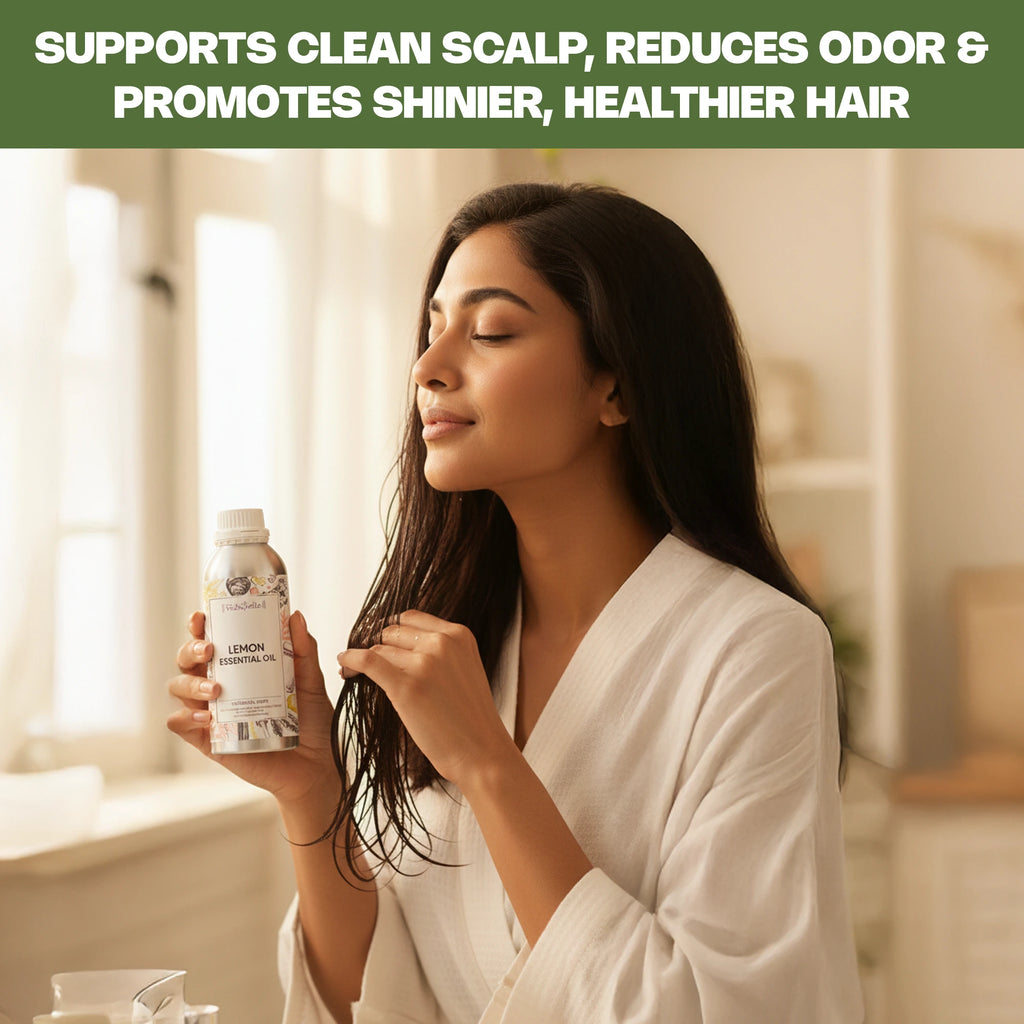 lemon essential oil is good for skin