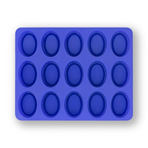 Oval Shape Silicone Mold ( 15 Cavity ) - Blue Color