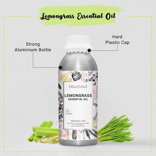 VINEVIDA Lemongrass Essential Oil 16 oz - Undiluted India
