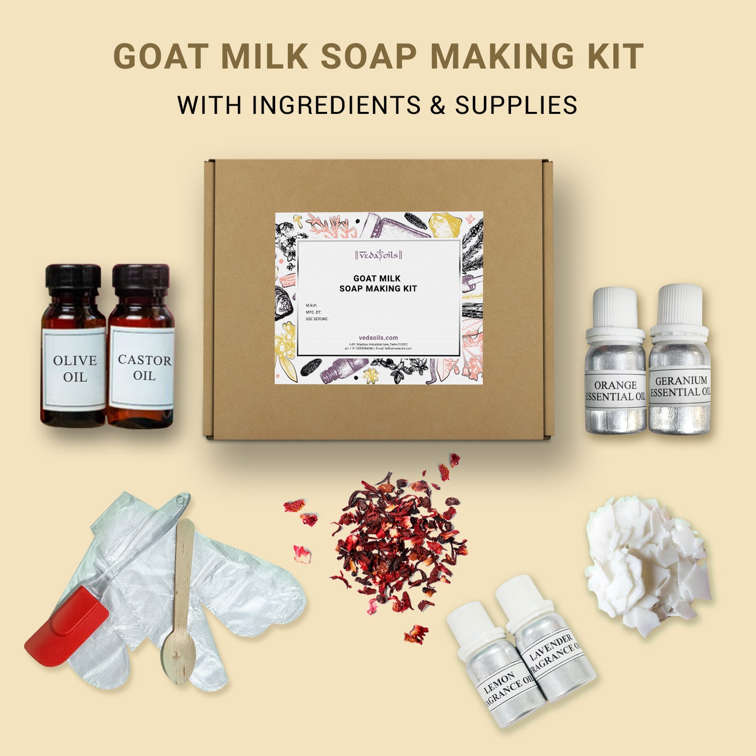 Goat Milk Soap Making Kit Ingredient List 