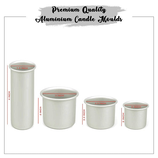 Aluminium Candle Mould  Sizes