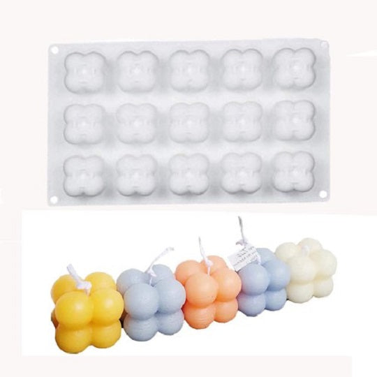 2D Bubble Candle Silicone Mould 15 Cavities Uses