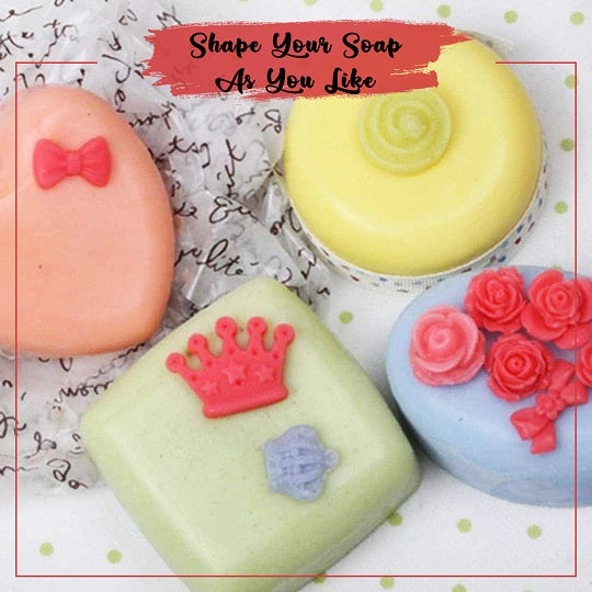 4 Cavity Circle Square Oval Heart (4 in 1) Shape Silicone Mold Design
