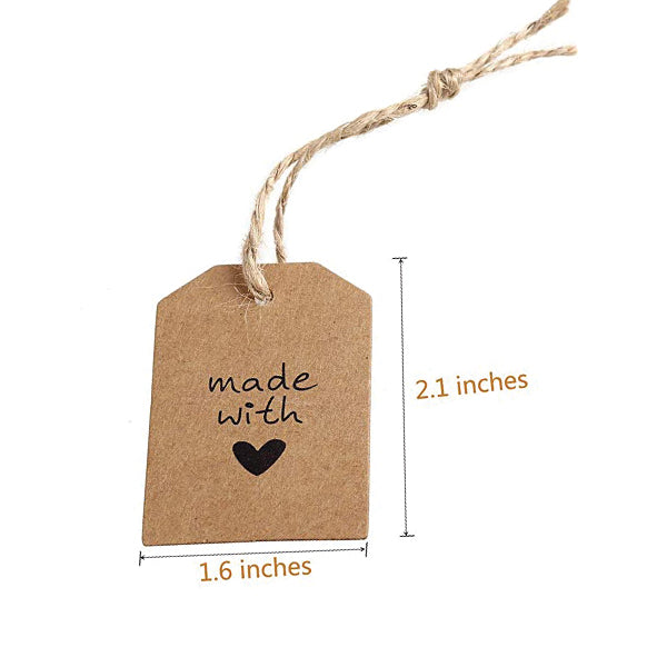 Decorative Craft Tags Set Dimension