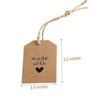 Decorative Craft Tags Set Dimension