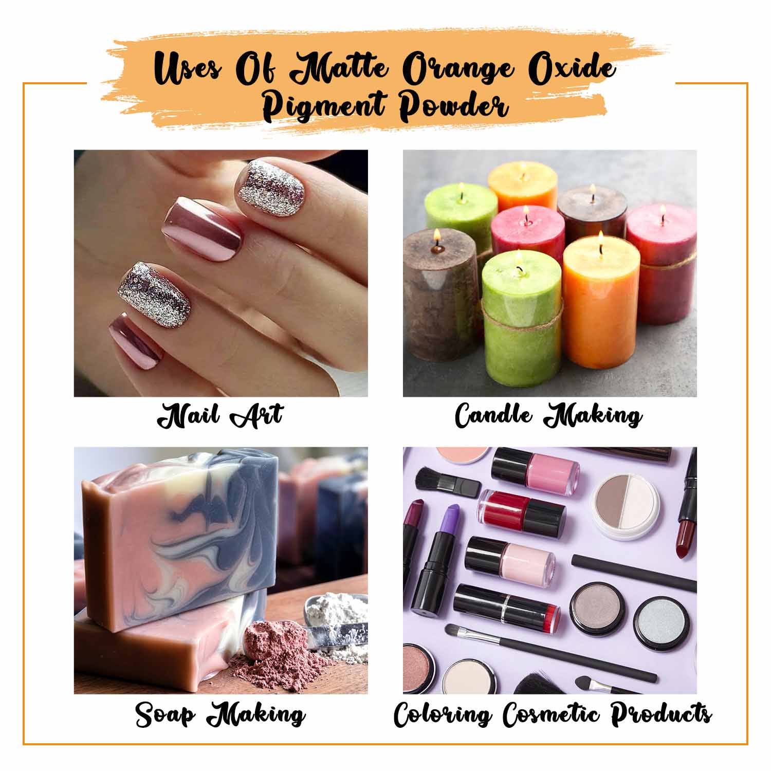 Matte Orange Oxide Pigment Powder Uses