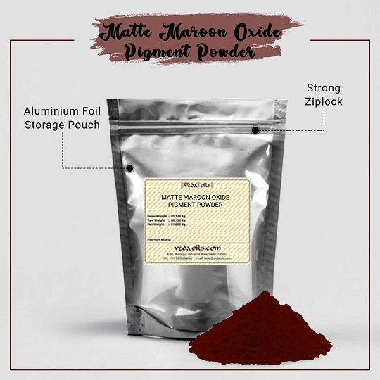 Pure Matte Maroon Oxide Pigment Powder
