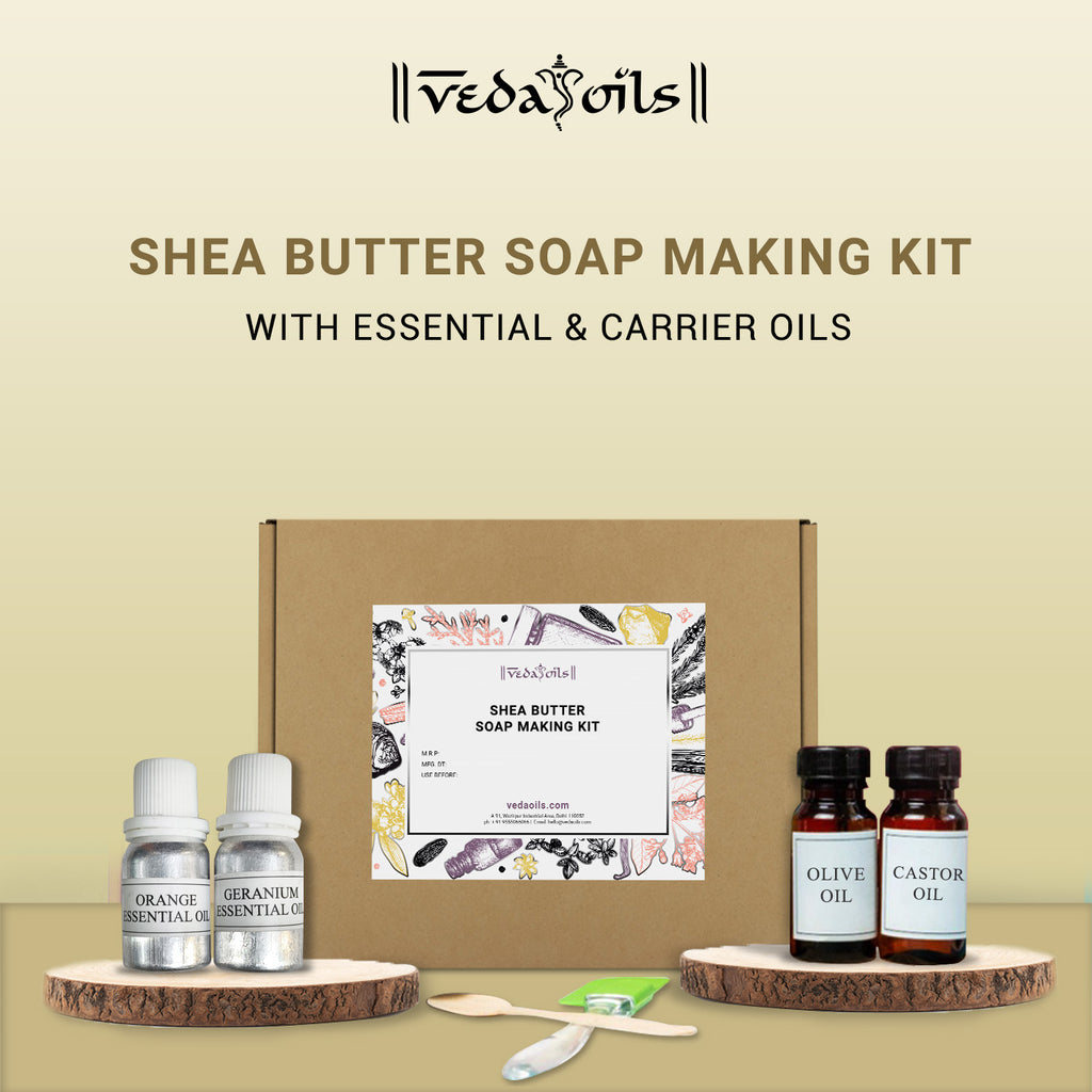 Shea Butter Soap Making Kit wih essential & Carrier oils