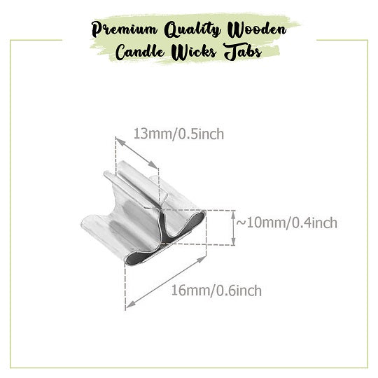Wood Wick Tabs dimensions