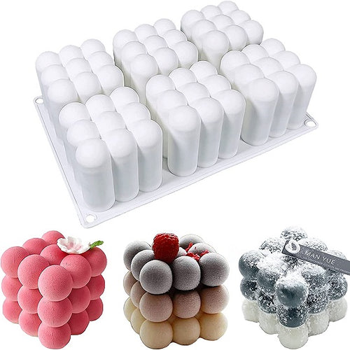 3D Bubble Candle Silicone Mould  - 6 Cavity